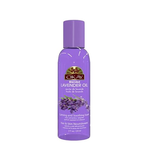 OKAY |Blended Lavender Oil | For Hair and Skin | Moisturizes | Replenishes | Free of Paraben | 2 oz