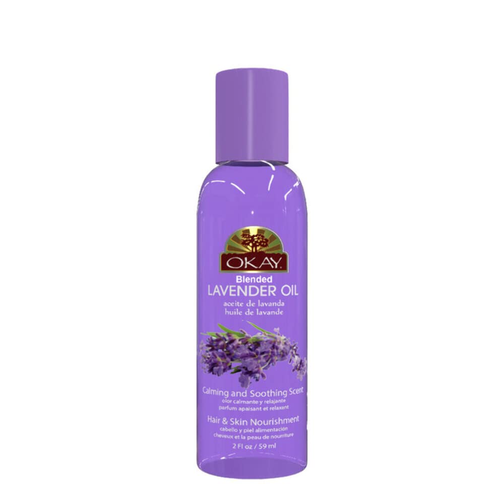 OKAY |Blended Lavender Oil | For Hair and Skin | Moisturizes | Replenishes | Free of Paraben | 2 oz
