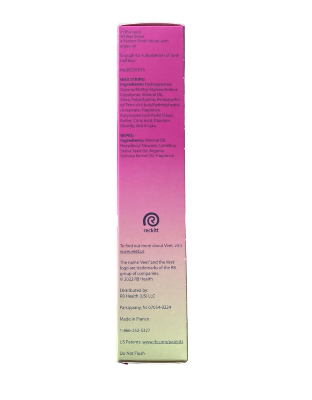 Veet Leg and Body Hair Remover Cold Wax Strips, 40 ct (Pack of 8) Beauty and Personal Care Veet