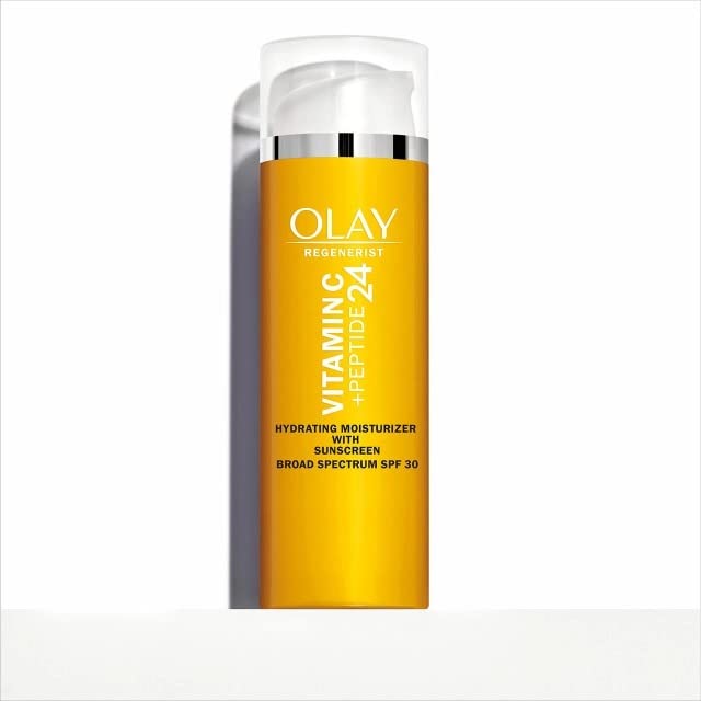 Olay Super Cream with Sunscreen SPF 30, Trial Size, Lightweight Face Moisturizer with Sun Protection, 5-in-1 Skin Care Benefits - Hydrating