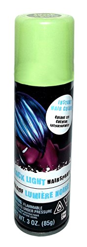 Stunning Black Light Hair Spray Color - 3 oz. (1 Count) - Instantly Transforms Your Look, Ideal for Parties & Cosplay