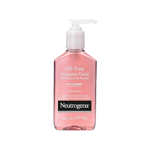 Neutrogena Oil-Free Pink Grapefruit Pore Cleansing Acne Wash and Daily Liquid Facial Cleanser with 2% Salicylic Acid Acne Medicine and Vitamin C, 6