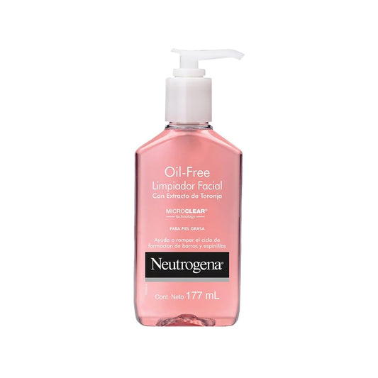 Neutrogena Oil-Free Pink Grapefruit Pore Cleansing Acne Wash and Daily Liquid Facial Cleanser with 2% Salicylic Acid Acne Medicine and Vitamin C, 6