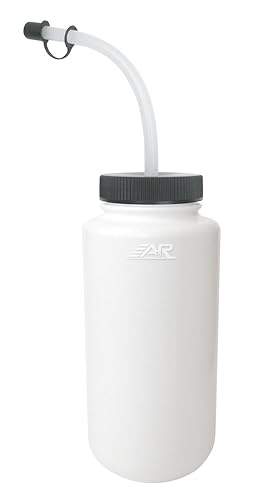 A&R Sports Water Bottle, WHITE, CURVED STRAW