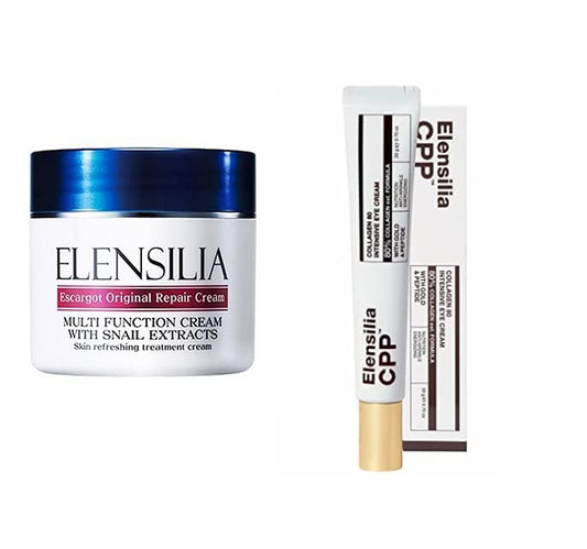 Korean Cosmetics Elensilia Escargot Original Repair Cream with Snail Extracts 50g+Escargot seaweed soap Beauty & Personal Care Elensilia