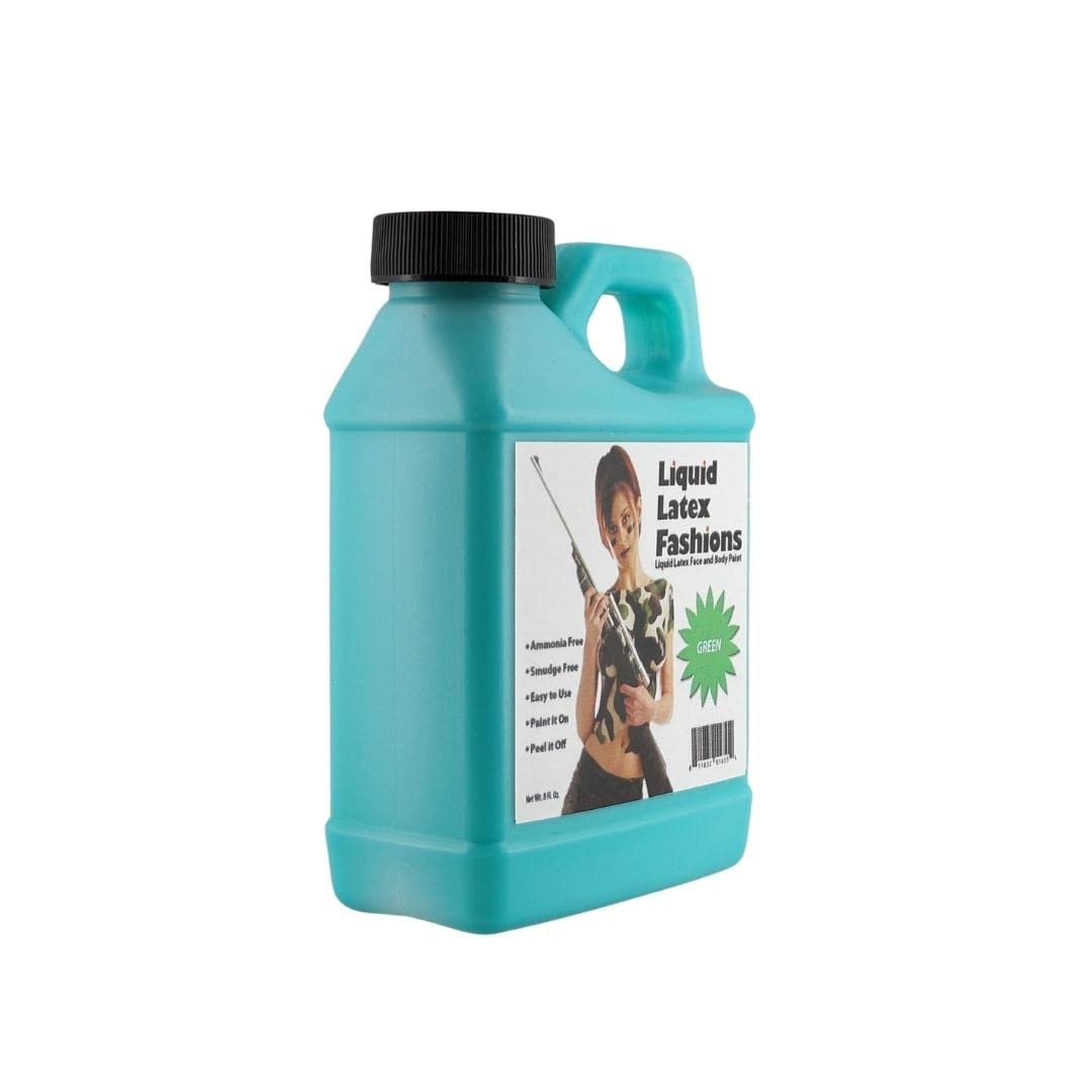 Liquid Latex Fashions - Ammonia Free Halloween Green Body and Face Paint for Adults and Kids, Ideal for Artwork, School Plays, Cosplays and Concerts