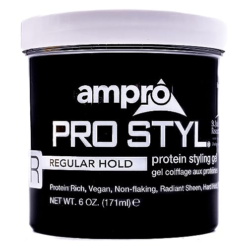 AmPro Pro Styl Styling Gel - Protects and Strengthens Your Strands - Non-Flaking, Alcohol Free, Vegan Formula - Flexible, Touchable Hold for All Hair