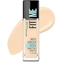 Maybelline Fit Me Matte + Poreless Liquid Oil-Free Foundation Makeup, Light Beige, 1 Count (Packaging May Vary)