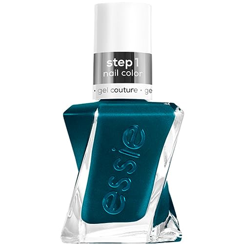 essie gel couture long-lasting nail polish, vegan, teal, Jewels And Jacquard Onl Beauty & Personal Care essie