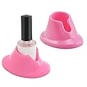 Dreamxue Premium Soft Rubber Nail Polish Bottle Holder Display Nail Art Varnish Polish Seat Tool Pink Anti-spill Bottle Stand Manicure Display Tools