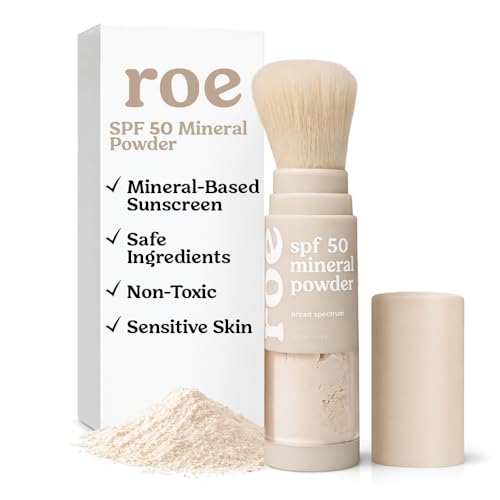 Roe Wellness- SPF 50 Powder Sunscreen Mineral-Based, Non-Toxic Brush-on For Kids, Adults & Babies | For Scalp, Face & Body (Reef Safe) Beauty and Personal Care Roe Wellness Default Title