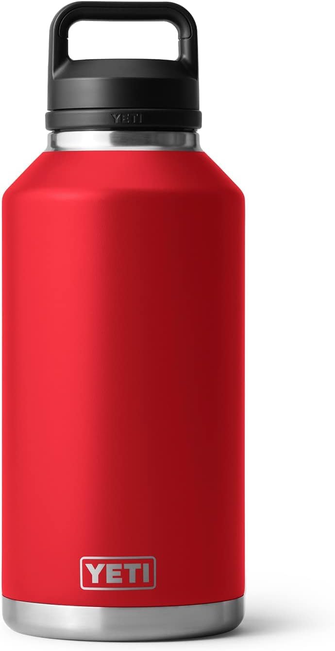YETI Rambler 64 oz Bottle, Vacuum Insulated, Leakproof, Stainless Steel with Chug Cap, Rescue Red