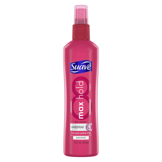 Suave Non Aerosol Spray Maximum Hold Hairspray, Unscented 11 Ounce