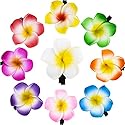 WILLBOND 36 Pieces Hawaiian Flower Hair Clips Plumeria Foam Hair Clips Artificial Frangipani Tropical Flower Hairpin for Bridal Wedding Luau Beach
