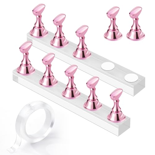 Makartt Nail Stand for Nails Art Display Practice Nail Holder for Painting Nails Stand for False Nail Press On Designs Magnetic Fake Nail Holder Beauty and Personal Care Makartt Default Title