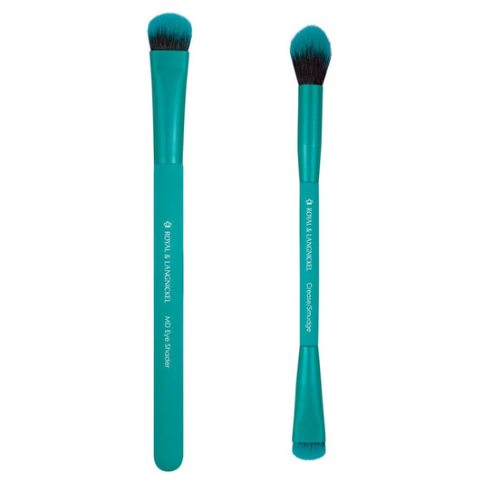 MODA EZGlam Duo Smoky Eye Travel-Size Makeup Brush Kit - Dual-Ended Eye Brushes for Blending & Defining, Vegan & Cruelty-Free