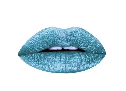 Aromi Teal Blue Metallic Liquid Lipstick | Turquoise, Sea Foam Lip Color with Shimmery Finish, Vegan, Cruelty-free, Long-lasting, Smudge Proof (Arctic