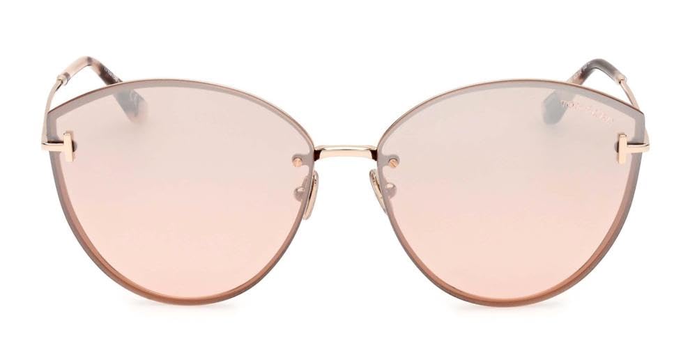 Tom Ford EVANGELINE FT 1106 Shiny Rose Gold/Burgundy 63/14/140 women Sunglasses