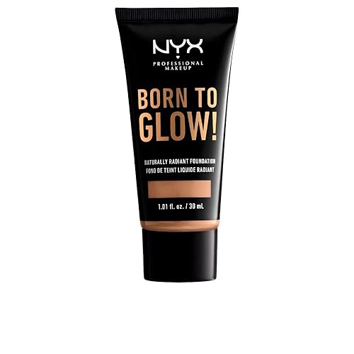 NYX PROFESSIONAL MAKEUP Born To Glow Naturally Radiant Foundation, Medium Coverage - Tan