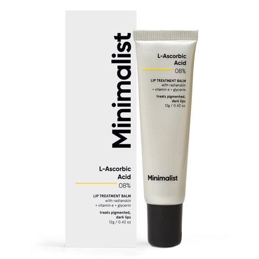 Minimalist 8% L-Ascorbic Acid Lip Treatment Balm with Vitamin E, Radianskin & Glycerine for Pigmented & Dark Lips - 12 gm Beauty and Personal Care TYU