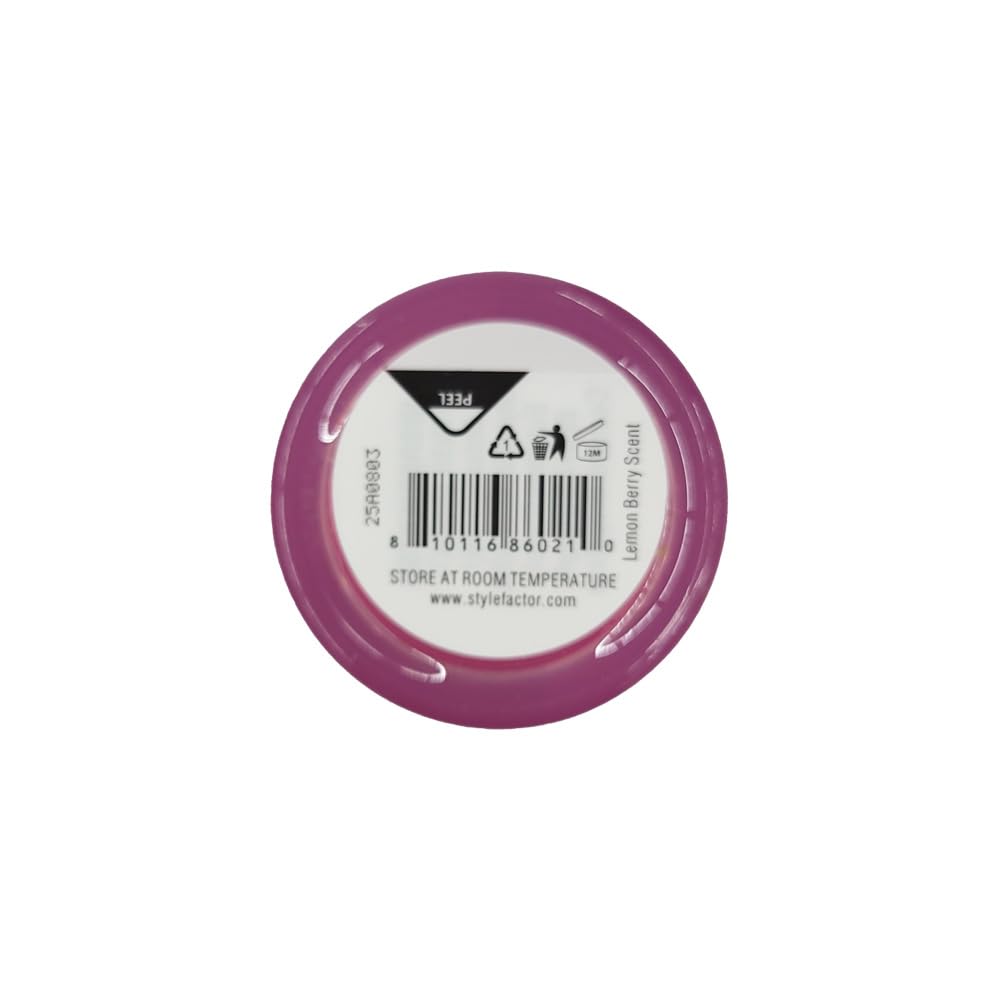 Style Factor EDGEBOOSTER Strong Hold Water-Based Pomade 0.85 Oz Mini Travel Size (0.85 Fl Oz (Pack of 1), Lemon Berry)
