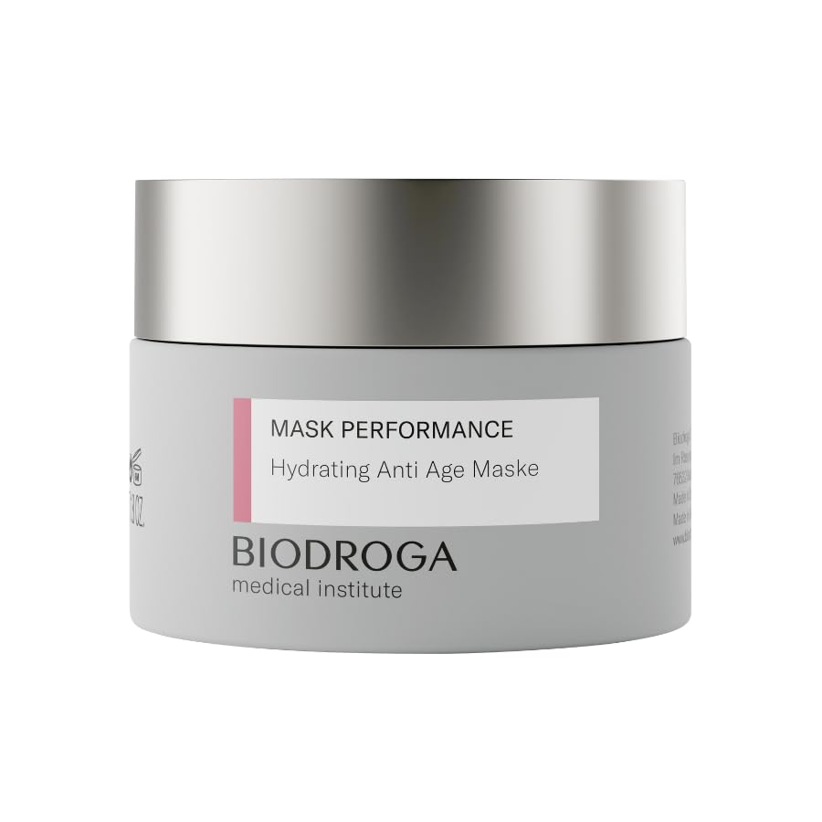 Biodroga Mask Performance - Hydrating + Firming Anti Age Mask (1.8 oz) - with 5 Peptide Complex, Oligo Hyaluronic Acid - NO Fragance, Colouring