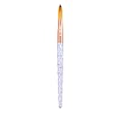 Kiara Sky Kolinsky Acrylic Nail Brush #16 - Pure Kolinsky Sable Hair, Iridescent Crystal Handle, Acetone Resistant, for Acrylic Application Beauty & Personal Care KIARA SKY