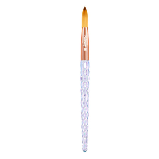 Kiara Sky Kolinsky Acrylic Nail Brush #16 - Pure Kolinsky Sable Hair, Iridescent Crystal Handle, Acetone Resistant, for Acrylic Application Beauty & Personal Care KIARA SKY