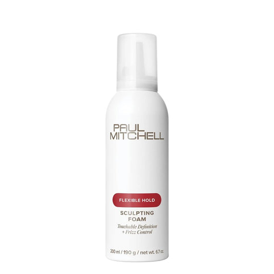Paul Mitchell Sculpting Foam, Touchable, Flexible Hold + Frizz Control, For All Hair Types, 6.7 oz