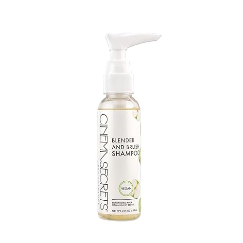 CINEMA SECRETS Vegan Makeup Brush Cleaner - Sponge & Makeup Brush Shampoo for Deep Cleansing - Removes Build-Up & Stains - Gentle & Cruelty-Free