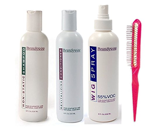 Brandywine Synthetic and Human Hair Care Products (8oz Shamp, Cond and Wig Spray)