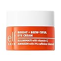 e.l.f. SKIN Bright + Brew-tiful Eye Cream Mini, Helps Brighten Appearance Of Undereye Dark Circles & Repair Puffiness, Vegan & Cruelty-Free
