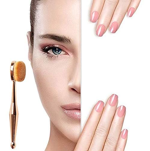 DNHCLL Oval Makeup Brush Set Upgraded Fast Flawless Application Toothbrush Foundation Concealer Blusher Liquid Cream Powder Cosmetic Blending Tools