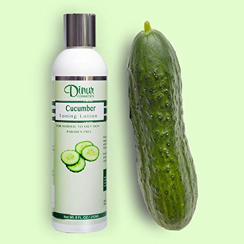 Dinur Cosmetics Cucumber Toning Lotion for Normal to Oily Skin Natural Hydrating Toner Helps to Store Skin Natural pH Balance Tightens Pores