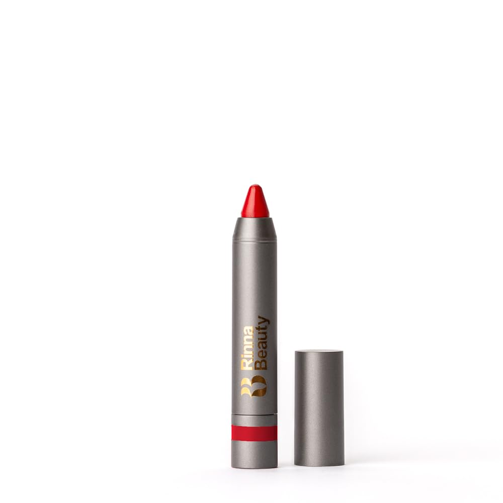 Rinna Beauty Thick Stick Lip Crayon - Happy Hour - Long Lasting Lipstick, Moisturizing Creamy Formula with Hydrating Oils & Extracts, Built-In