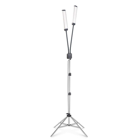 GLAMCOR Revolution X Portable LED Lighting Kit for Makeup Artist, Esthetician and Tattoo Artist | HD 5600K Lighting | Dual-Length arms for Precise