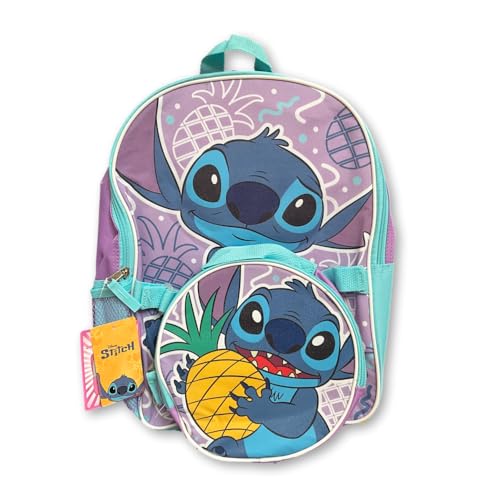 Stitch Backpack and Lunbox Personalized Bookbag Back to School Lunchbag Officially Licensed Disney - 2pc Set (Non-Personalized)