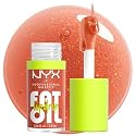 NYX PROFESSIONAL MAKEUP Fat Oil Lip Drip, Moisturizing Lip Oil Gloss, Vegan Tinted Formula, Up to 12 HR Hydration - Follow Back (Shimmering Warm Nude)