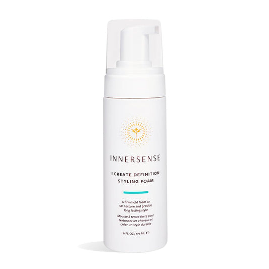 INNERSENSE Organic Beauty - Natural I Create Definition Styling Foam | Clean Haircare For Long-Lasting Curls (6 fl oz | 177 ml)
