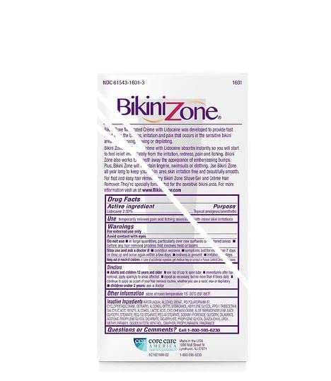 Bikini Zone Medicated After Shave Crème with Soothing Lidocaine, 1 Oz, 1 Pack
