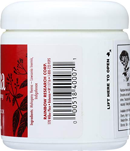 Rainbow Research Henna Hair Color and Conditioner Persian Mahogany Medium Auburn, 4 Ounce