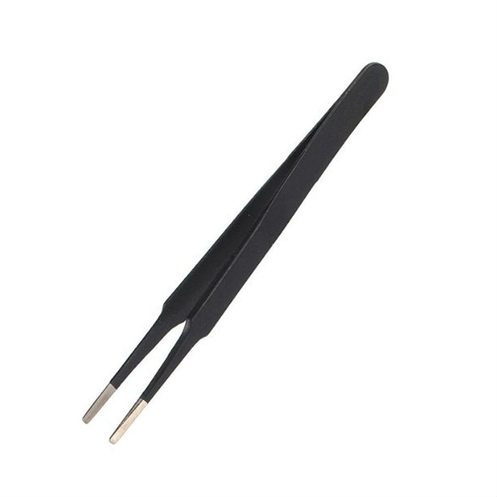 AKOAK 4 Pcs ESD Tweezers Set Anti-Static Tweezers Stainless Steel Tweezers for Eyelash Extension,Electronics, Jewelry-making - Straight and Curved Tip