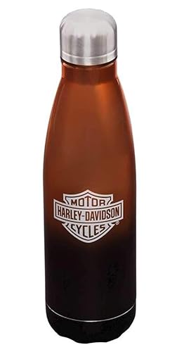 Harley-Davidson Electroplate B&S Metallic Stainless Steel Water Bottle - 17 oz.