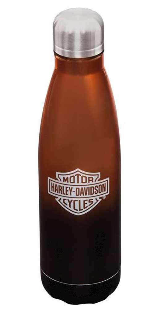 Harley-Davidson Electroplate B&S Metallic Stainless Steel Water Bottle - 17 oz.