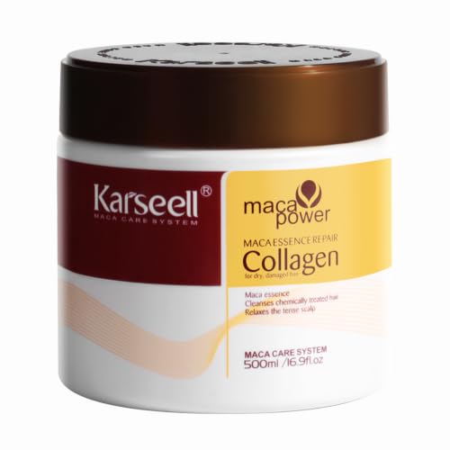 Karseell Collagen Hair Treatment Deep Repair Conditioning Argan Oil Collagen Hair Mask Essence for Dry Damaged Hair All Hair Types 16.90 oz 500ml Beauty and Personal Care Karseell Default Title