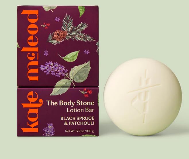 Kate McLeod Black Spruce & Patchouli Deep Moisturizing Lotion Bar, 3.5 Oz