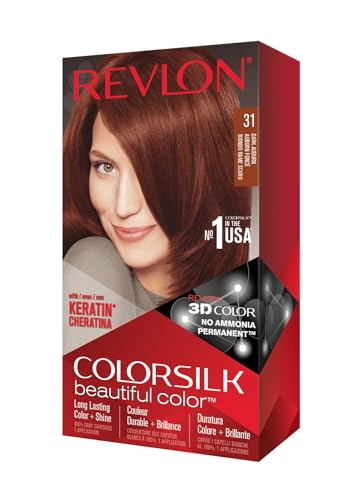 Revlon ColorSilk Hair Color, [31] Dark Auburn 1 ea (Pack of 3)