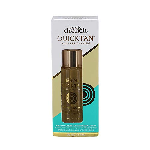Body Drench Quick Tan Self Tanner Booster Drops - Add to Lotion for Gradual Glow, Sunless Self Tanning Enhancer for Face & Body, 1 fl oz
