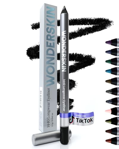 Wonderskin Eyeliner Pencil, 1440 Longwear Deep Black Eyeliner Pencil - Waterproof, Sharpenable & Smudge Proof (Liquorice) Beauty and Personal Care Wonderskin Default Title