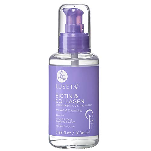 LUSETA L Biotin & Collagen Hair Oil Serum for Thin Hair, 3.38 fl oz Beauty and Personal Care LUSETA Default Title